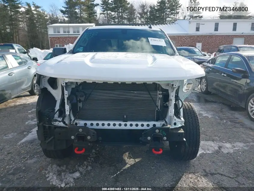 1GCPYFED7MZ346800 2021 Chevrolet Silverado 1500 4Wd Short Bed Lt Trail Boss
