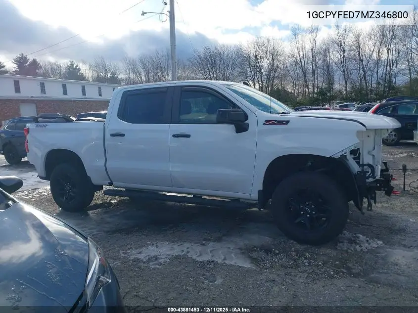 1GCPYFED7MZ346800 2021 Chevrolet Silverado 1500 4Wd Short Bed Lt Trail Boss