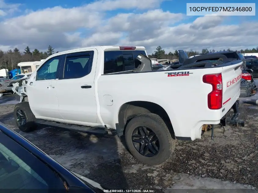 1GCPYFED7MZ346800 2021 Chevrolet Silverado 1500 4Wd Short Bed Lt Trail Boss