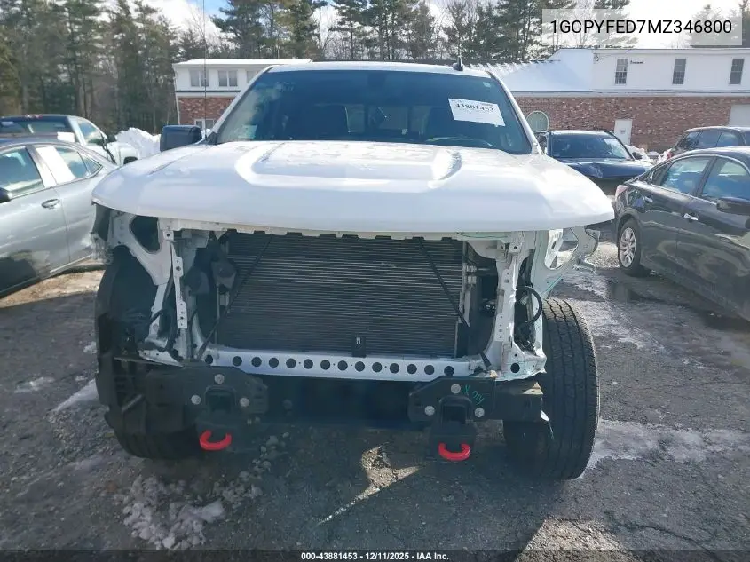 1GCPYFED7MZ346800 2021 Chevrolet Silverado 1500 4Wd Short Bed Lt Trail Boss