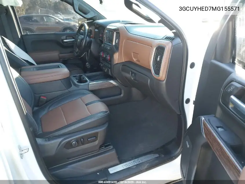 3GCUYHED7MG155571 2021 Chevrolet Silverado 1500 4Wd Short Bed High Country