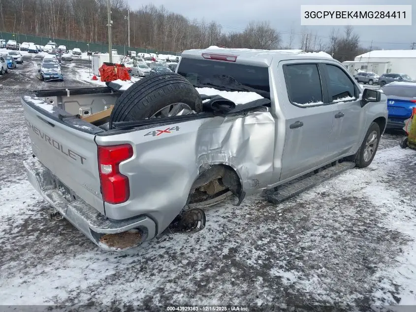 3GCPYBEK4MG284411 2021 Chevrolet Silverado 1500 4Wd Short Bed Custom