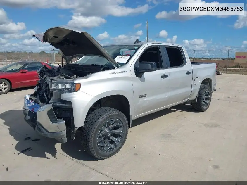 3GCPWCEDXMG465753 2021 Chevrolet Silverado 1500