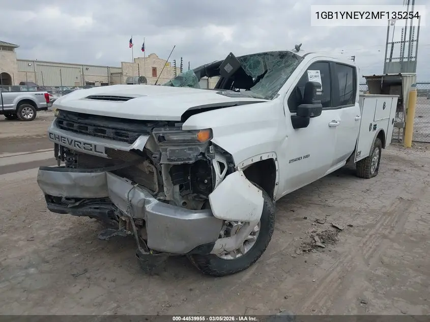 1GB1YNEY2MF135254 2021 Chevrolet Silverado 2500Hd 4Wd Long Bed Lt