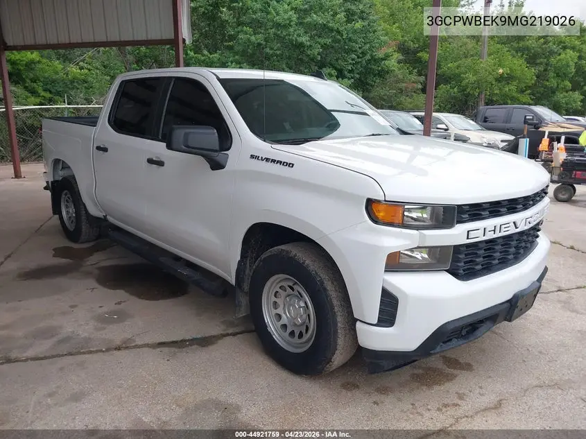 3GCPWBEK9MG219026 2021 Chevrolet Silverado 1500 2Wd Short Bed Custom
