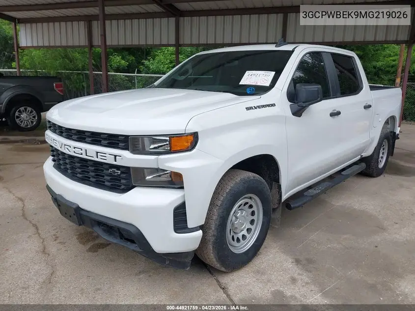 3GCPWBEK9MG219026 2021 Chevrolet Silverado 1500 2Wd Short Bed Custom