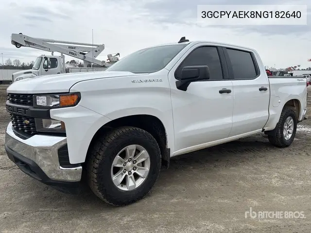 3GCPYAEK8NG182640 2022 Chevrolet Silverado 1500 2022 Chevrolet Silverado 1500 4X4 Crew Cab Pickup