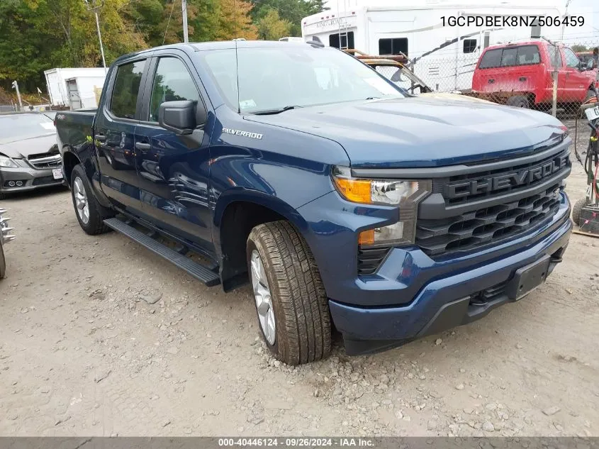 2022 Chevrolet Silverado 1500 4Wd Short Bed Custom VIN: 1GCPDBEK8NZ506459 Lot: 40446124