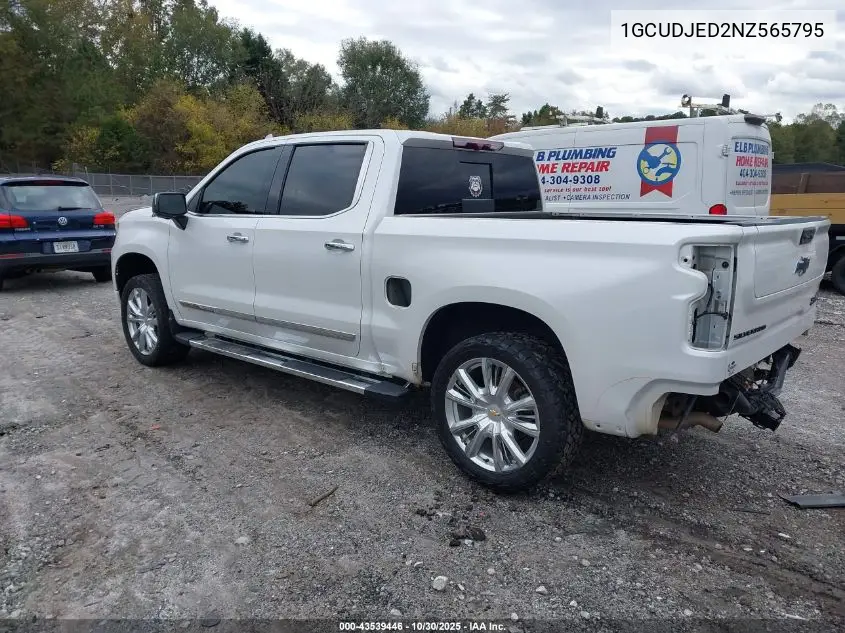 1GCUDJED2NZ565795 2022 Chevrolet Silverado 1500 4Wd Short Bed High Country