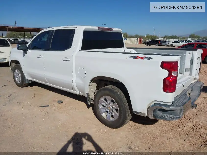 1GCPDDEKXNZ504384 2022 Chevrolet Silverado 1500 4Wd Standard Bed Lt