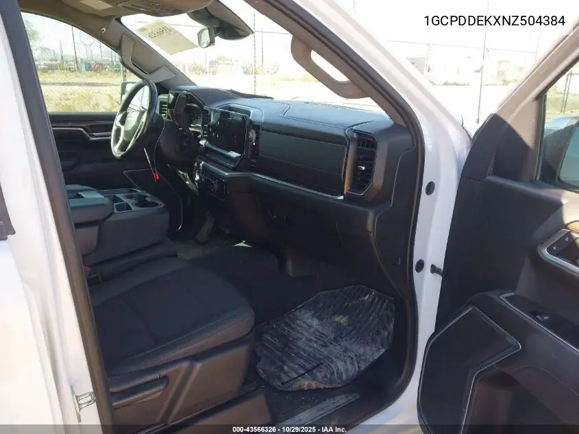 1GCPDDEKXNZ504384 2022 Chevrolet Silverado 1500 4Wd Standard Bed Lt