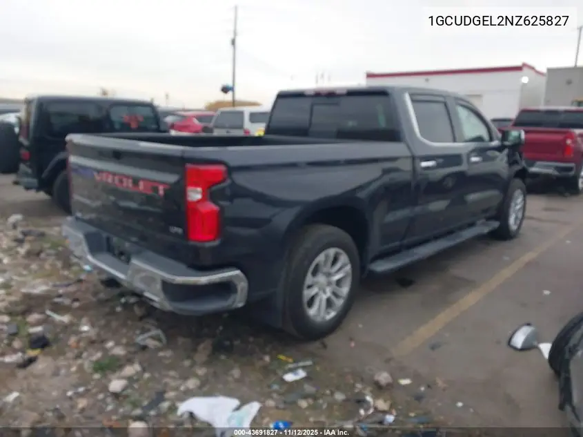 1GCUDGEL2NZ625827 2022 Chevrolet Silverado 1500 4Wd Standard Bed Ltz