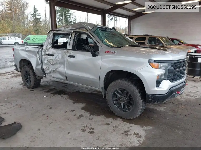 3GCUDCET5NG550095 2022 Chevrolet Silverado 1500 4Wd Short Bed Custom Trail Boss