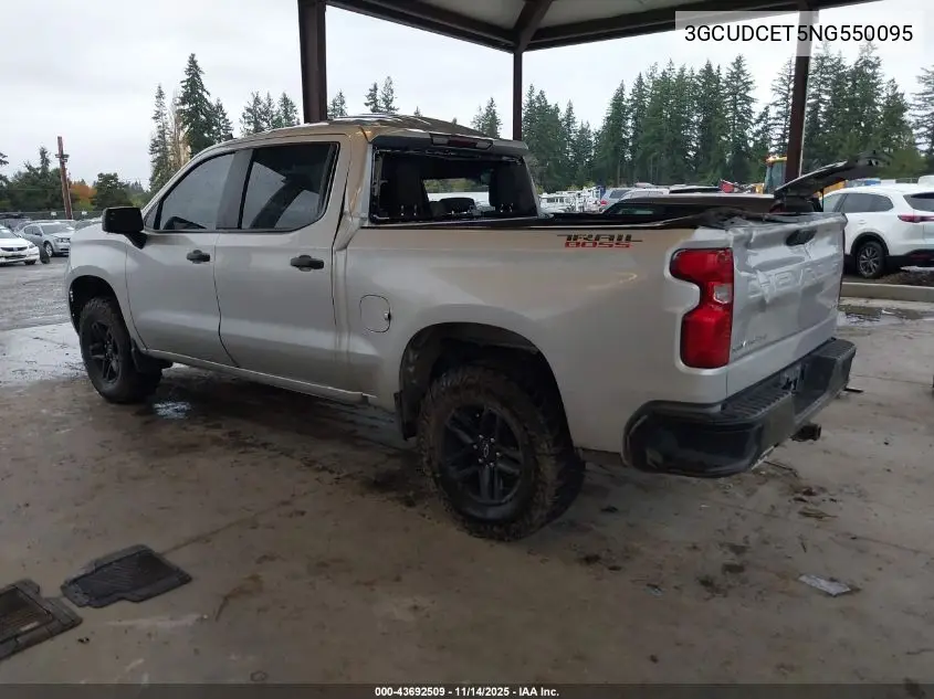 3GCUDCET5NG550095 2022 Chevrolet Silverado 1500 4Wd Short Bed Custom Trail Boss