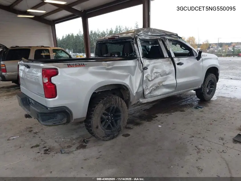 3GCUDCET5NG550095 2022 Chevrolet Silverado 1500 4Wd Short Bed Custom Trail Boss