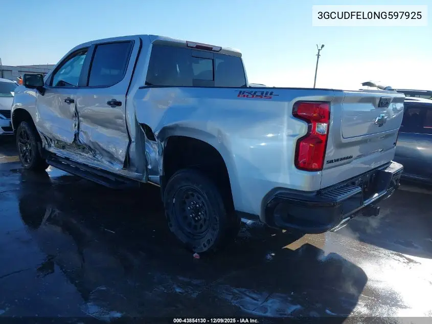 3GCUDFEL0NG597925 2022 Chevrolet Silverado 1500 4Wd Short Bed Lt Trail Boss