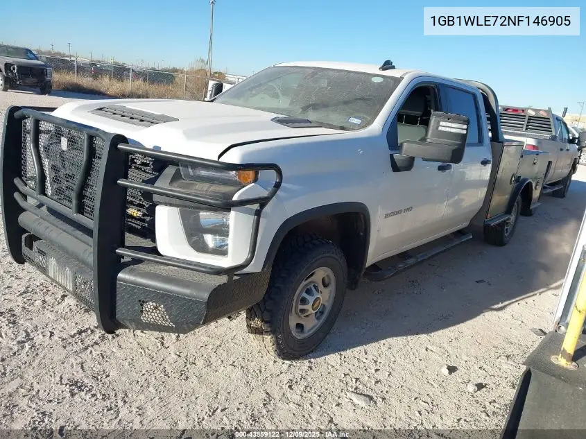 1GB1WLE72NF146905 2022 Chevrolet Silverado 2500Hd 2Wd Long Bed Wt