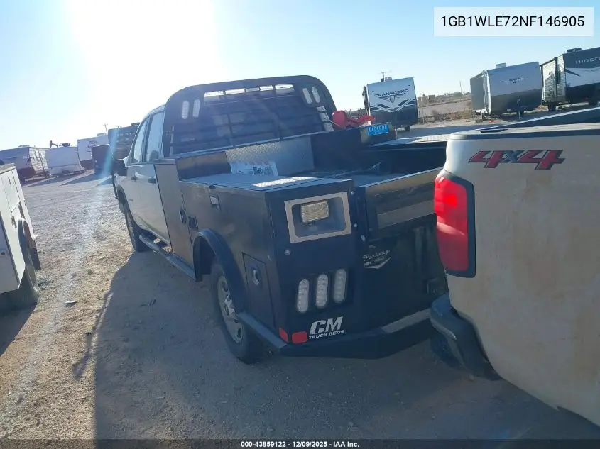 1GB1WLE72NF146905 2022 Chevrolet Silverado 2500Hd 2Wd Long Bed Wt