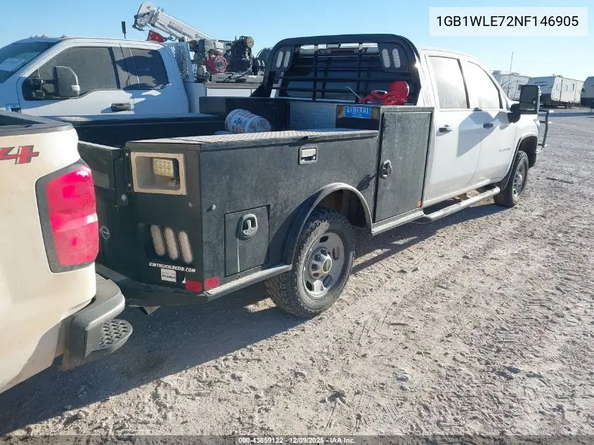 1GB1WLE72NF146905 2022 Chevrolet Silverado 2500Hd 2Wd Long Bed Wt