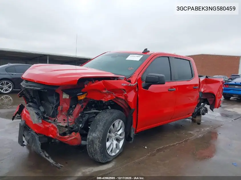 3GCPABEK3NG580459 2022 Chevrolet Silverado 1500 2Wd Short Bed Custom