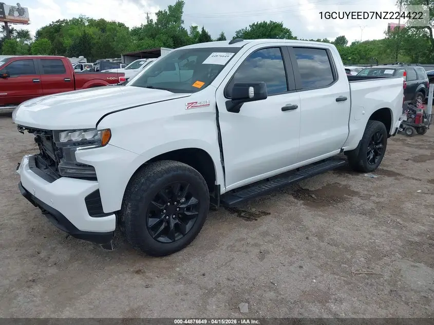 1GCUYEED7NZ224422 2022 Chevrolet Silverado 1500 Ltd 4Wd Short Bed Rst