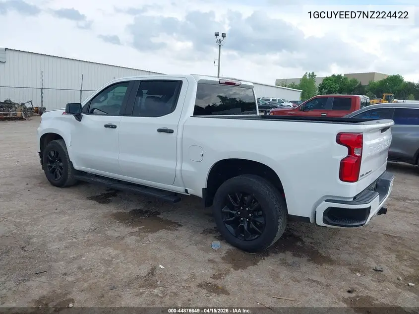 1GCUYEED7NZ224422 2022 Chevrolet Silverado 1500 Ltd 4Wd Short Bed Rst