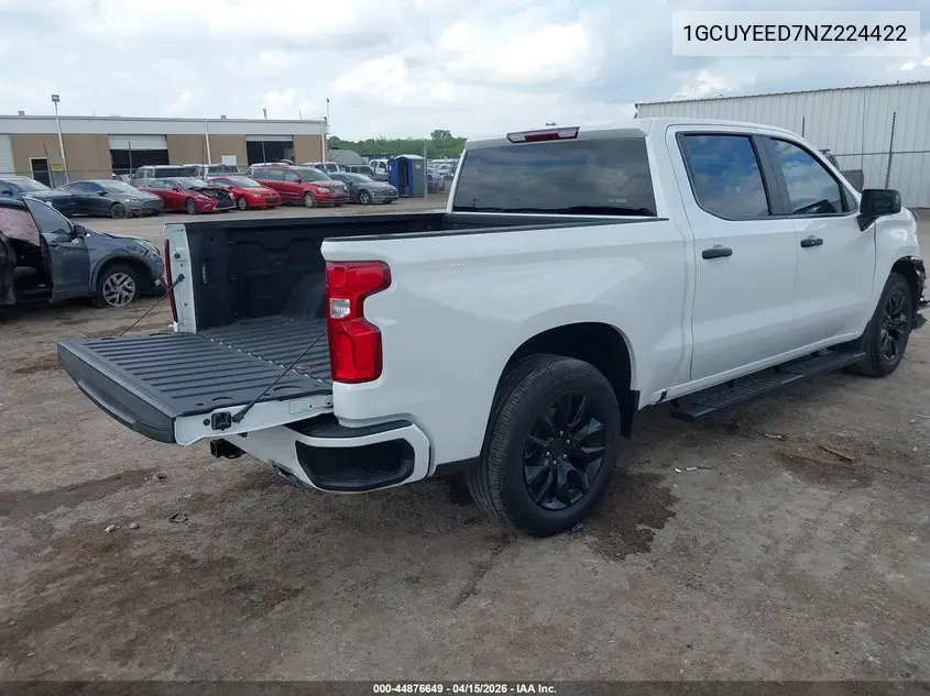 1GCUYEED7NZ224422 2022 Chevrolet Silverado 1500 Ltd 4Wd Short Bed Rst