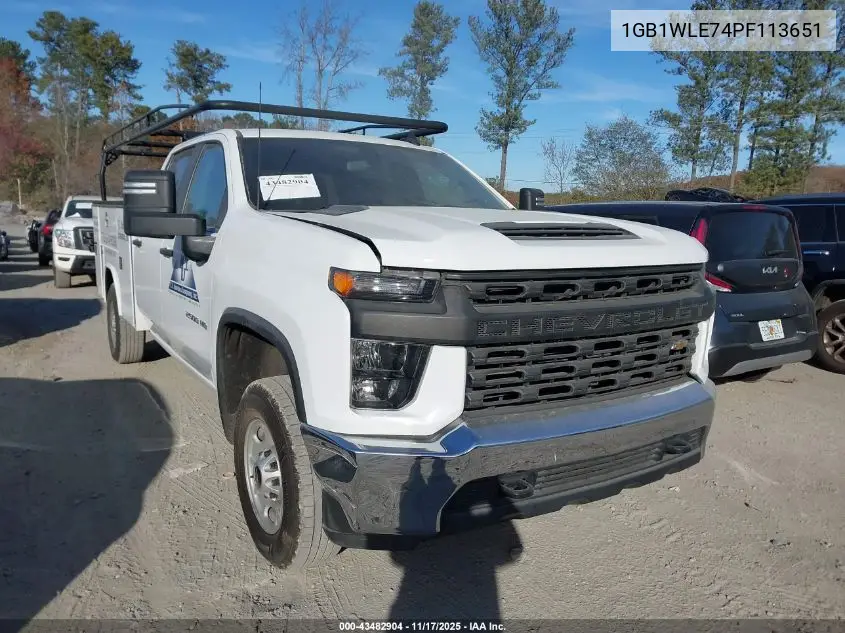 1GB1WLE74PF113651 2023 Chevrolet Silverado 2500Hd 2Wd Long Bed Wt
