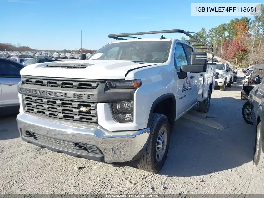 1GB1WLE74PF113651 2023 Chevrolet Silverado 2500Hd 2Wd Long Bed Wt