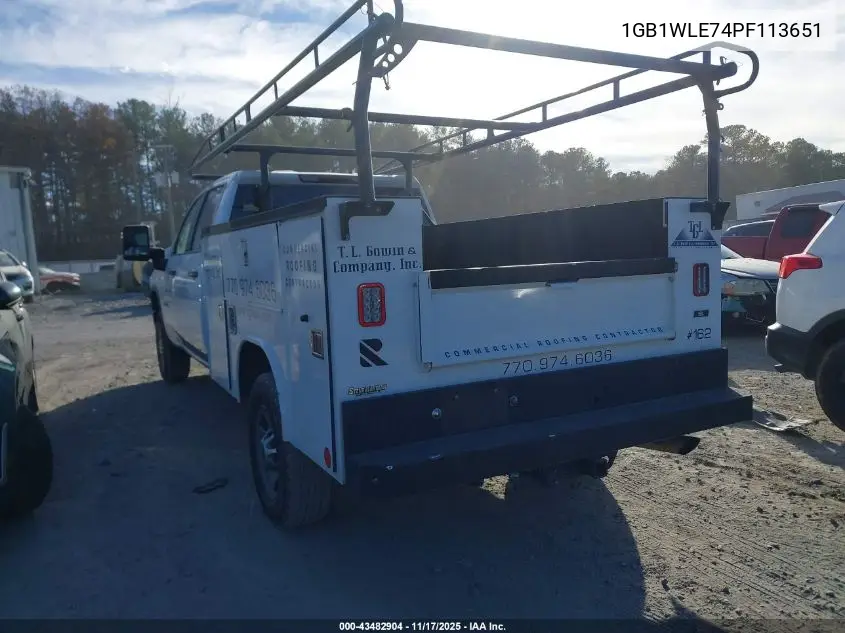 1GB1WLE74PF113651 2023 Chevrolet Silverado 2500Hd 2Wd Long Bed Wt