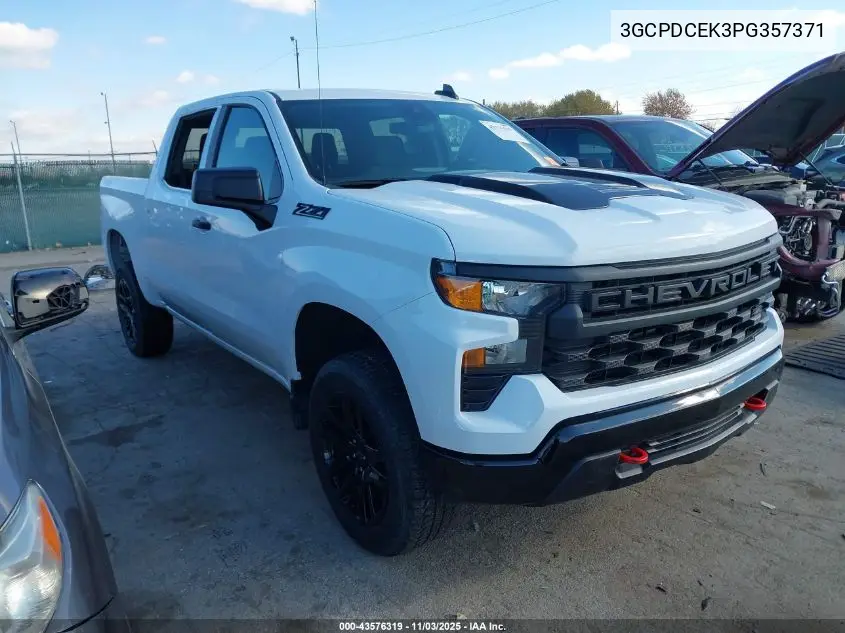 3GCPDCEK3PG357371 2023 Chevrolet Silverado 1500 4Wd Short Bed Custom Trail Boss