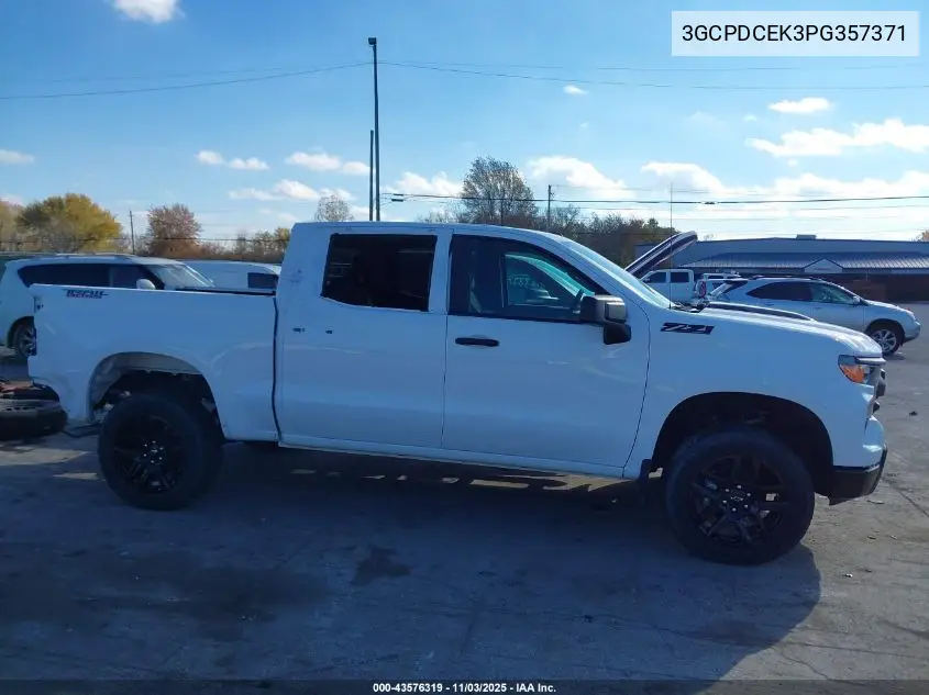 3GCPDCEK3PG357371 2023 Chevrolet Silverado 1500 4Wd Short Bed Custom Trail Boss