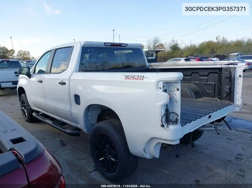 3GCPDCEK3PG357371 2023 Chevrolet Silverado 1500 4Wd Short Bed Custom Trail Boss