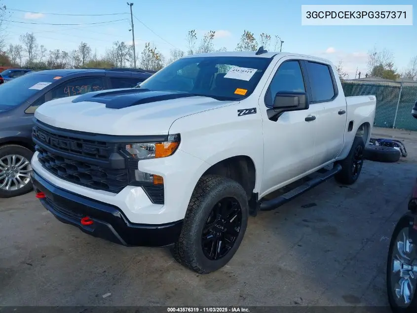 3GCPDCEK3PG357371 2023 Chevrolet Silverado 1500 4Wd Short Bed Custom Trail Boss