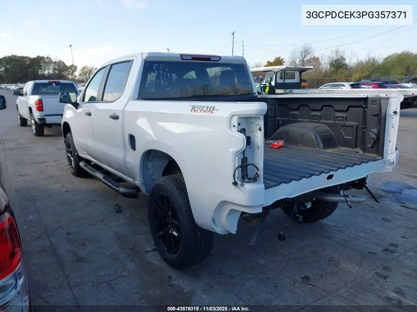 3GCPDCEK3PG357371 2023 Chevrolet Silverado 1500 4Wd Short Bed Custom Trail Boss