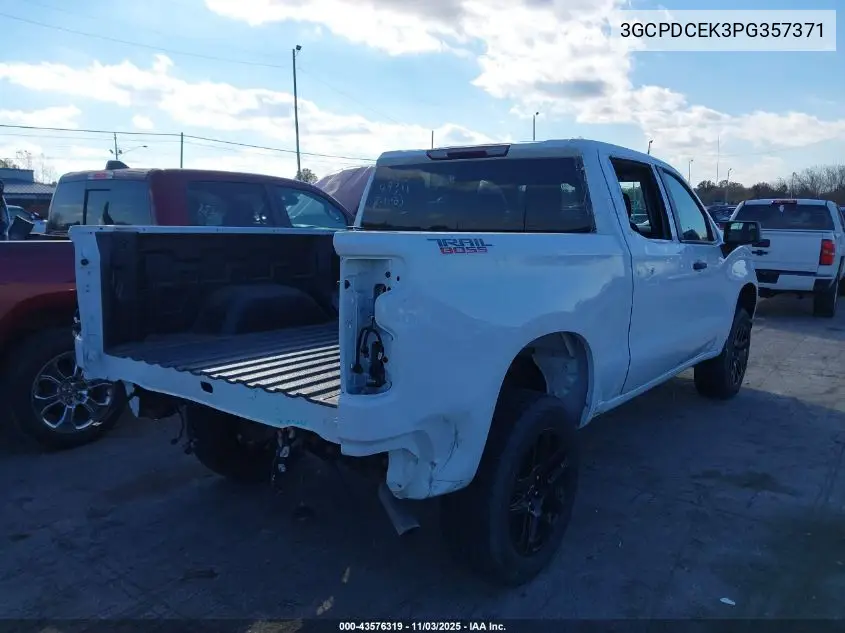3GCPDCEK3PG357371 2023 Chevrolet Silverado 1500 4Wd Short Bed Custom Trail Boss