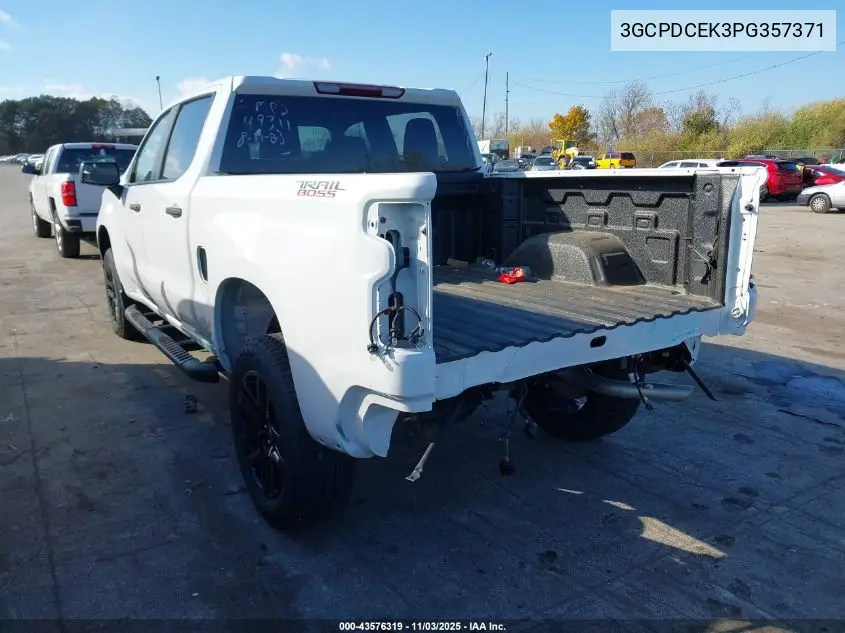 3GCPDCEK3PG357371 2023 Chevrolet Silverado 1500 4Wd Short Bed Custom Trail Boss