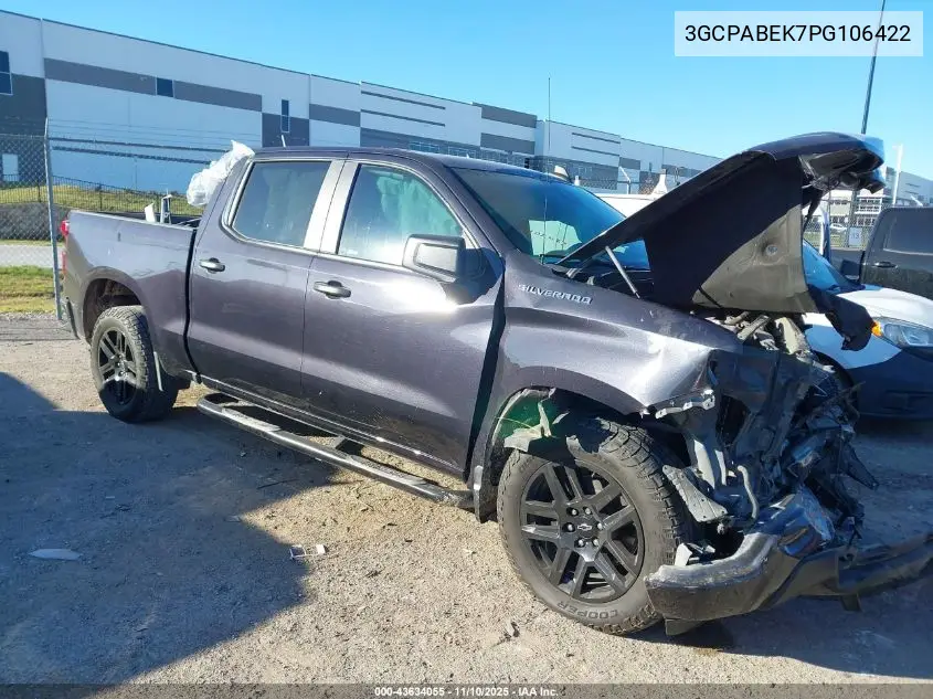 3GCPABEK7PG106422 2023 Chevrolet Silverado 1500 2Wd Short Bed Custom