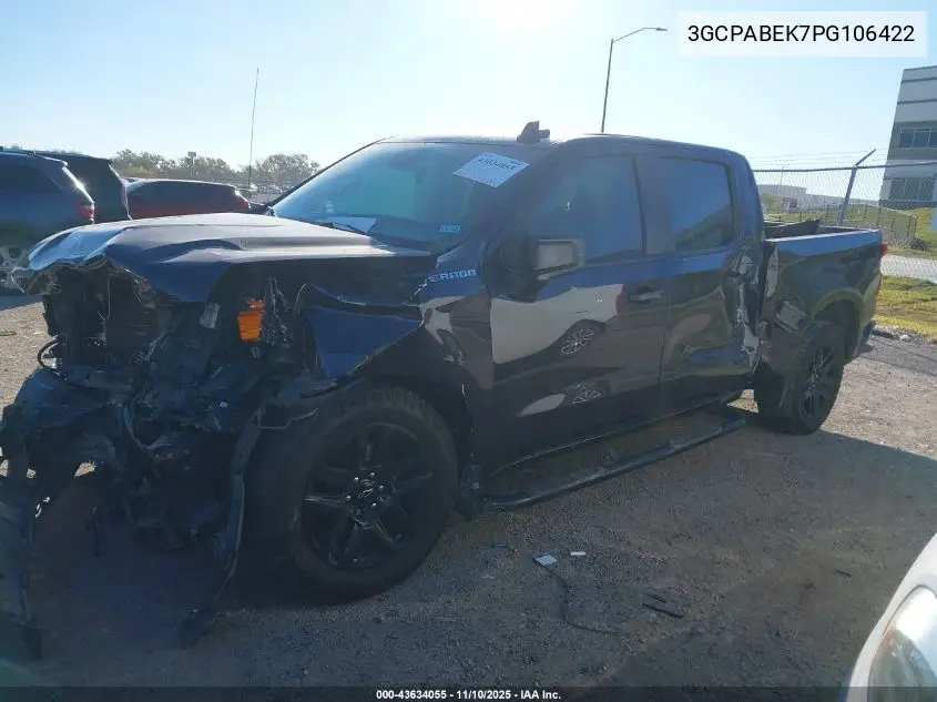 3GCPABEK7PG106422 2023 Chevrolet Silverado 1500 2Wd Short Bed Custom