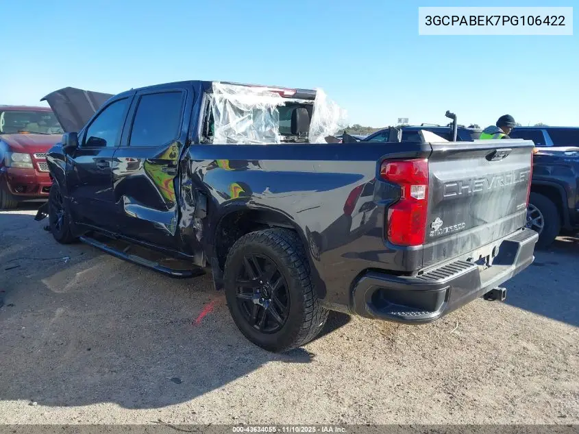 3GCPABEK7PG106422 2023 Chevrolet Silverado 1500 2Wd Short Bed Custom