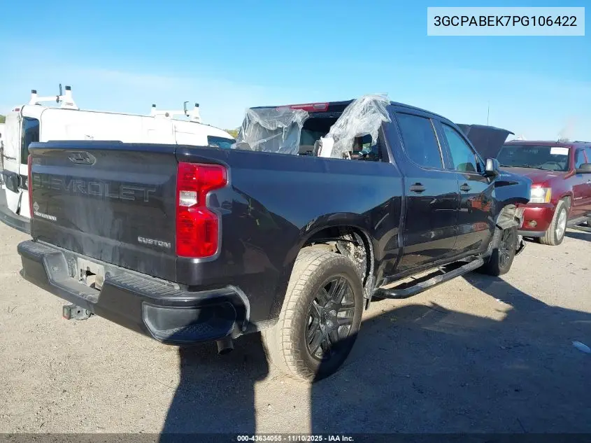 3GCPABEK7PG106422 2023 Chevrolet Silverado 1500 2Wd Short Bed Custom