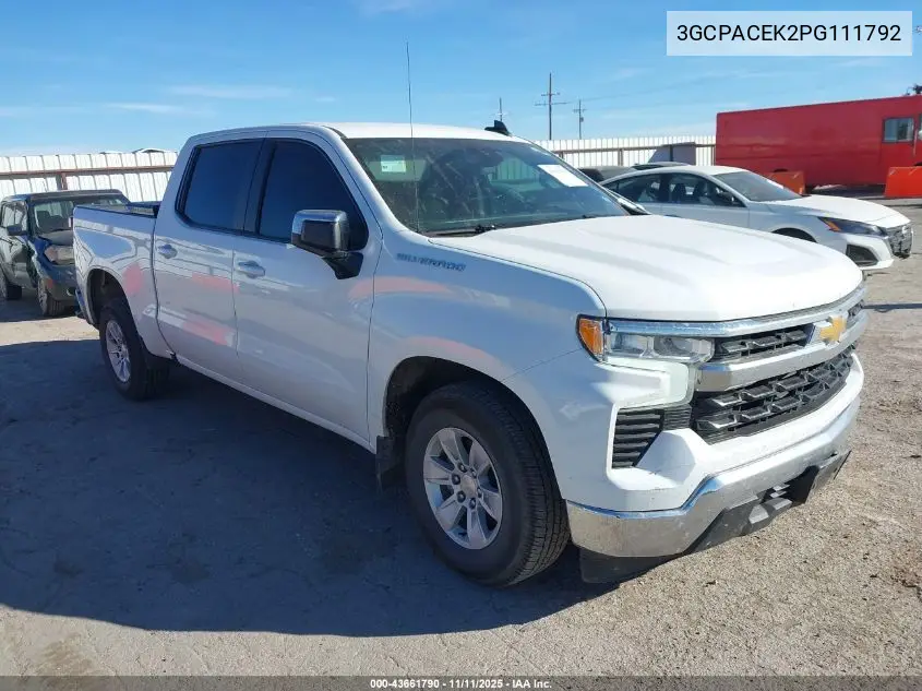 3GCPACEK2PG111792 2023 Chevrolet Silverado 1500 2Wd Short Bed Lt