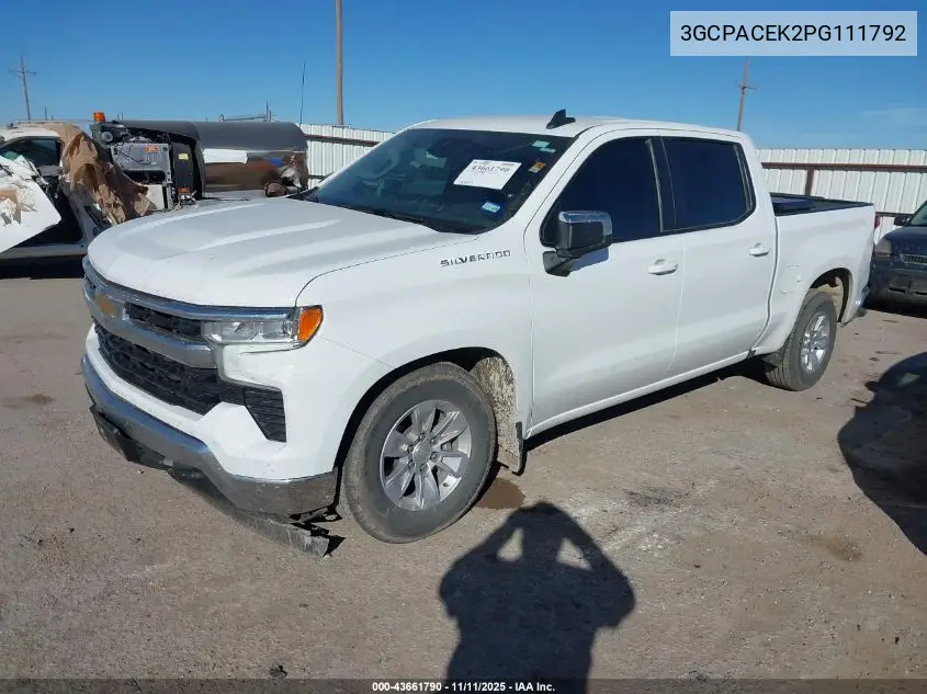 3GCPACEK2PG111792 2023 Chevrolet Silverado 1500 2Wd Short Bed Lt