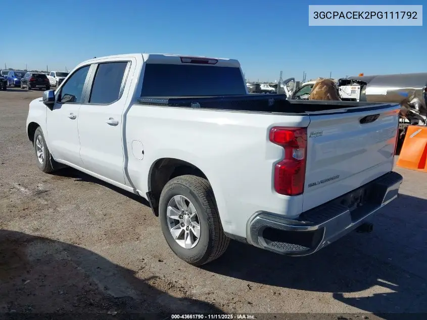 3GCPACEK2PG111792 2023 Chevrolet Silverado 1500 2Wd Short Bed Lt