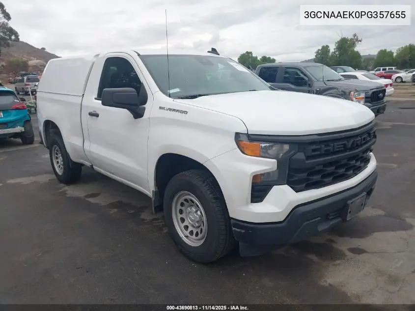 3GCNAAEK0PG357655 2023 Chevrolet Silverado 1500 2Wd Standard Bed Wt