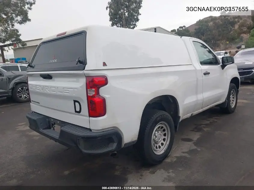 3GCNAAEK0PG357655 2023 Chevrolet Silverado 1500 2Wd Standard Bed Wt