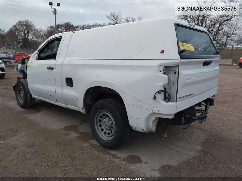 3GCNAAEK4PG335576 2023 Chevrolet Silverado 1500 2Wd Standard Bed Wt