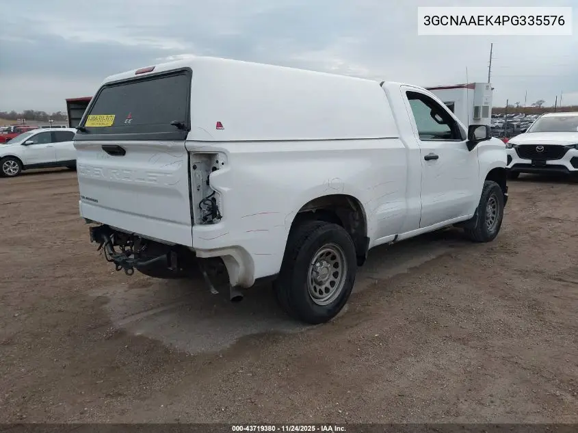 3GCNAAEK4PG335576 2023 Chevrolet Silverado 1500 2Wd Standard Bed Wt