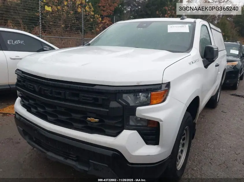 3GCNAAEK0PG365240 2023 Chevrolet Silverado 1500 2Wd Standard Bed Wt