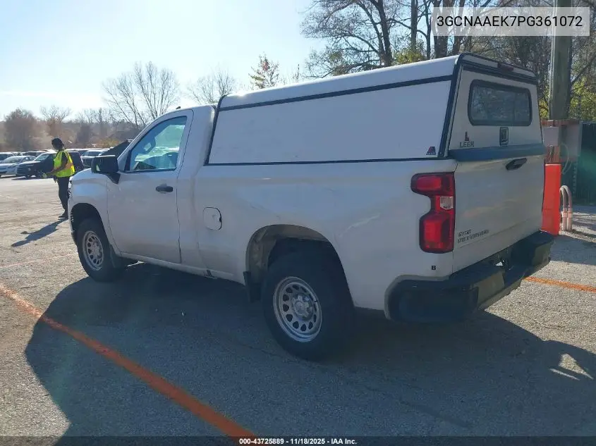 3GCNAAEK7PG361072 2023 Chevrolet Silverado 1500 2Wd Standard Bed Wt